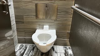 Duravit Urinal amp Toto Toilet Flushes  Men’s Restroom Arcadia Mall California  SDLElevatorFan [upl. by Isolde825]