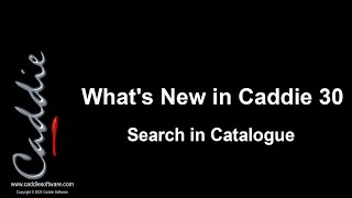 Caddie 30 Search in Catalogue [upl. by Fern787]