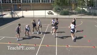 Netball Drill  Defending  Forcing Wide [upl. by Aillicsirp]