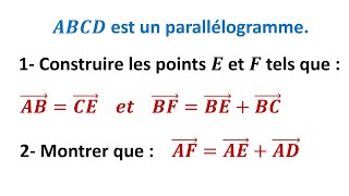 Exercice3  Utiliser la relation de Chasles  Vecteurs et translation  3eme année du Collège [upl. by Lenes]