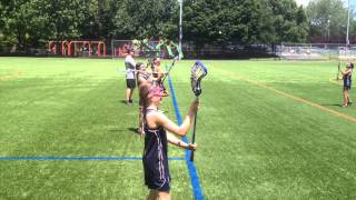 Girls Lacrosse How to Catch and Throw for Beginners [upl. by Renaxela]