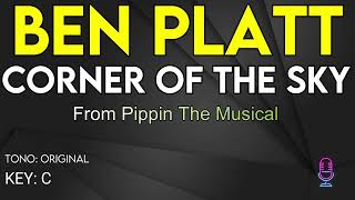 Ben Platt  Corner Of The Sky From Pippin  Karaoke Instrumental [upl. by Laehctim]