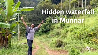 Hidden waterfall in Munnar  How to reach Varkala by bus Kerala Solo Bagpacking [upl. by Kowtko]