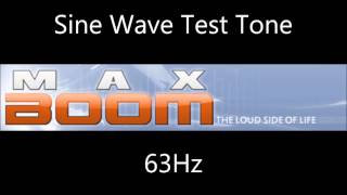 63Hz 0dBFS Sine Wave Test Frequency Hertz 63hz spl [upl. by Carpet913]