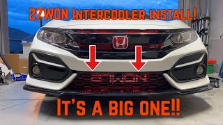 27WON Intercooler Install Honda Civic Si [upl. by Lletnahs]