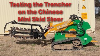 Testing the Trencher on a Chinese mini skid steer  Electrical issues  Adding rear ballast [upl. by Victory]