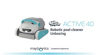 Maytronics Dolphin Active 40 robotic pool cleaner unboxing – US outlet [upl. by Valencia]