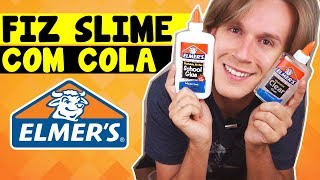 Testei COLA ELMERS  CLEAR SLIME e GLOSSY SLIME  TIO LUCAS [upl. by Noyart442]