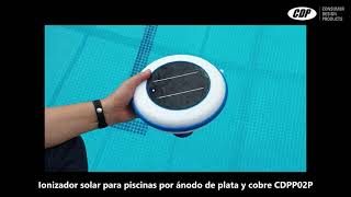 Ionizador solar para piscinas por ánodo de plata y cobre CDPP02P [upl. by Cocks]