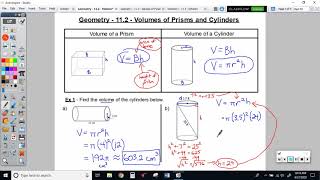 Geometry  112  Volumes of Prisms and Cylinders [upl. by Behrens]