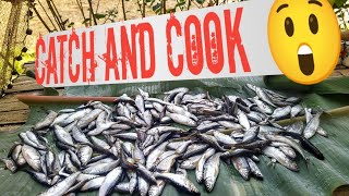 Catch And Cook  Medeovlog fishpond Khuza village life cooking nature [upl. by Kilar]