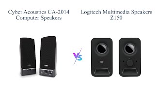 Cyber Acoustics CA2014 vs Logitech Z150 Computer Speakers Comparison 🎧🔊 [upl. by Ajup283]