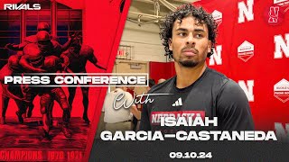 Nebraska Football Isaiah GarciaCastaneda interview before Northern Iowa [upl. by Ettedanreb421]