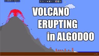 Algodoo Volcano Eruption with Rocks and Lava Destroys Town Simulation  Simulated [upl. by Olbap855]