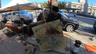 Hear from unhoused man with elaborate encampment along San Franciscos Embarcadero [upl. by Alyek]