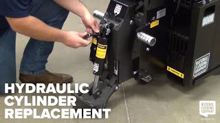 How To Replace the Hydraulic Cylinder on Single or Dual Lift RideOn Scraper  Maintenance Monday 6 [upl. by Devland]