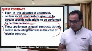 Indian Contract Act 1872  Features of Quasi Contract [upl. by Cho]