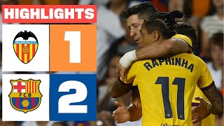 VALENCIA CF 1  2 FC BARCELONA  RESUMEN LALIGA EA SPORTS [upl. by Pages466]