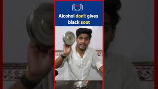 Alcohol dont gives black soot ACC chemistryexperiment shortsvideo experiment class10 [upl. by Ilzel134]