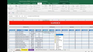 KARDEX EXCEL PARA TODOS [upl. by Kelula]