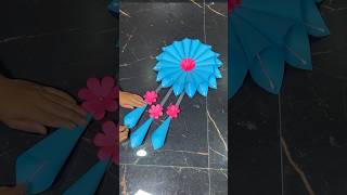 Beautiful Flower Wall Hanging Craft using Paper short youtubeshort viral reel trending diy [upl. by Ydnew]