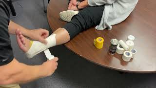 Lateral ankle tape support [upl. by Leuqram]