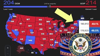 UPDATED VOTE COUNTS FOR ALL CLOSE RACES WHO WILL CONTROL THE HOUSE 2024 ELECTION CONGRESS [upl. by Hibben845]