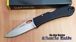 KABAR DOZIER PRECISION HUNTER AUS8A STAINLESS BLACK HANDLE FOLDING KNIFE 4065 [upl. by Merralee]