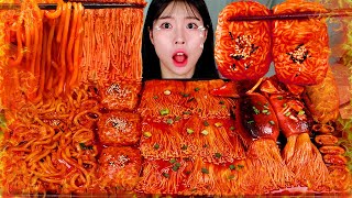 ASMR MUKBANG 직접 만든 불닭 버섯 불닭쌈 먹방 amp 레시피 FRIED CHICKEN AND FIRE NOODLES EATING [upl. by Ataliah]