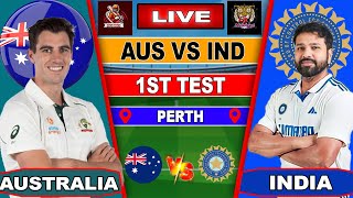 India vs Australia 1st Test Day 1  IND Live Match Today  Live Cricket Match  IND VS AUS LIVE [upl. by Lipp]