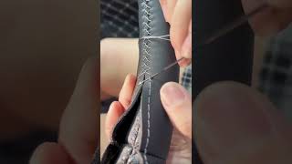 DIY How to stich leather steering wheel cover  automobile [upl. by Nilok]