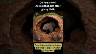 Animal Fact  Dies after Giving Birth  Marsupial mole shorts [upl. by Alleunam]