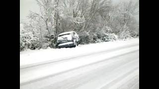 Neve a Roma la via Flaminia 3022012 [upl. by Zenas150]