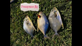 001 pompano  Beach fishing using pompano jig Lucky day [upl. by Melantha]