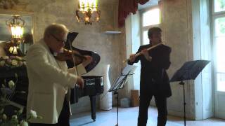 Mozart Monostatos air from Die Zauberflöte Sergio Zampetti flute  Luz Leskowitz violin [upl. by Airotcivairam]