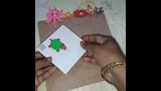 How to make a clay turtle  making tortoise with supper clay diy  shorts [upl. by Seravart254]