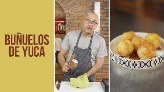 ¿Cómo hacer buñuelos de yuca con almíbar de papelón l Sumito Estévez [upl. by Marcel]