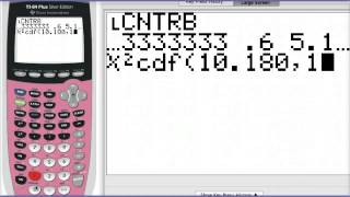 ChiSquare CDF on calculator [upl. by Eelyrehc117]