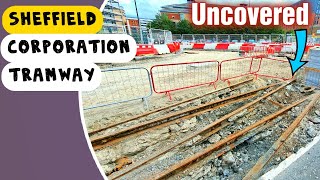 Sheffields Hidden Tramway Rails Revealed By Roadworks [upl. by Wanids]