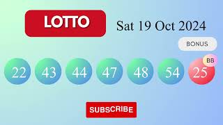 Lotto Draw Results on Sat 19 Oct 2024 The National Lottery UK [upl. by Ellebasi750]