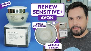 RENEW SENSITIVE  Creme Facial Avon Duplo Colágeno Resenha [upl. by Sotnas]