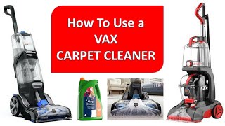 Vax Rapid Power Plus  Using your carpet washer [upl. by Wilkens568]