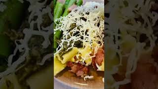 Cheesy Reginette Pasta shorts satisfying beta food shortvideo pasta simplerecipe italian [upl. by Rimhsak]