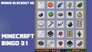 Minecraft Bingo 31  Bonus Blind Blackout 58 [upl. by Burgener]