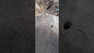 Kashan Iran Ancient Petroglyphs amp Drill Hole [upl. by Allerie]