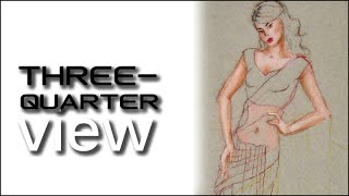 Threequarter Pose Tutorial Fashion Design Drawing Lesson [upl. by Armbruster]