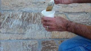 Restoring color to faded tile stone brick or grout [upl. by Standford]