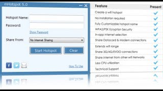 mhotspot  Turn your Laptop into a Wifi Hotspot [upl. by Khalil404]