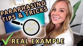 Paraphrasing made EASY Real example walkthrough [upl. by Yasdnyl518]