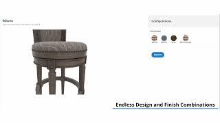 Classic Barstool  Product Configurator by SuperDNA 3D Lab [upl. by Aleydis]